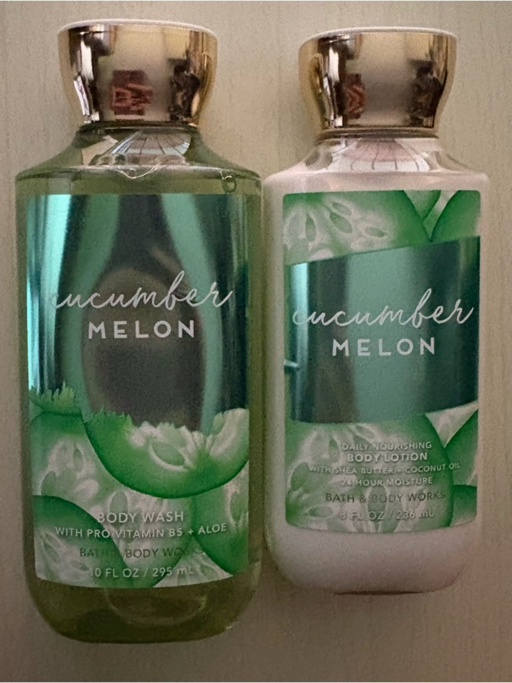 Bath & Body Works Cucumber Melon Body Wash & Body Lotion Set NEW